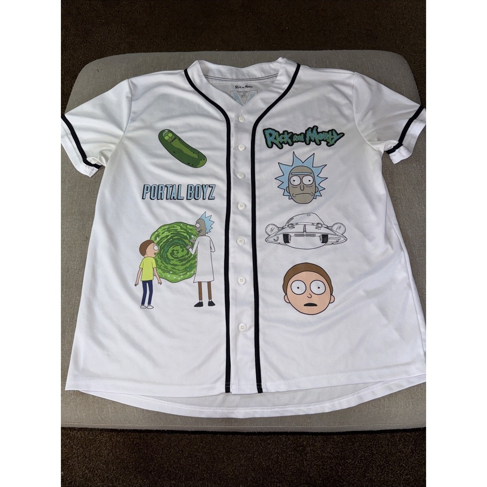 Official Rick  & Morty Baseball Jersey Sz XXXL‎ Double Side Portal Boyz